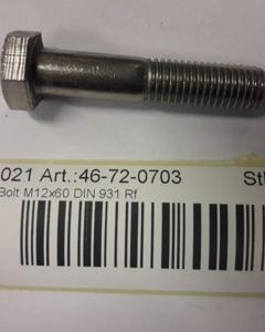Hexagon head screw M12x60 DIN 931 SST